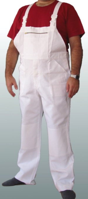Maurer Latzhose in weiß Maurer Latzhose in weiß