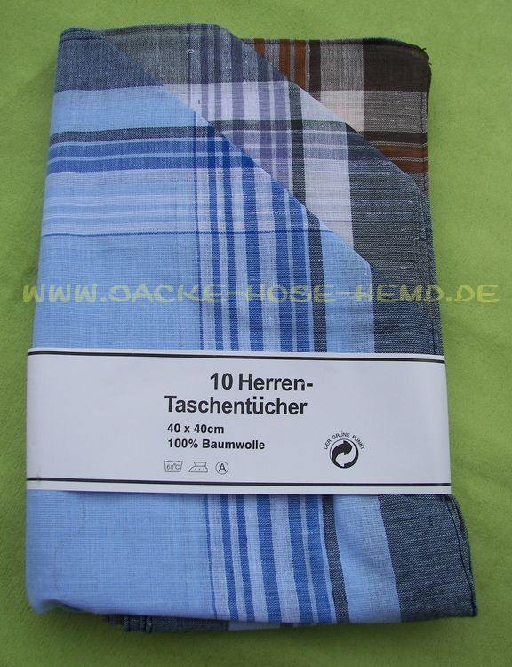 Herren-Taschentücher - 10 Stück