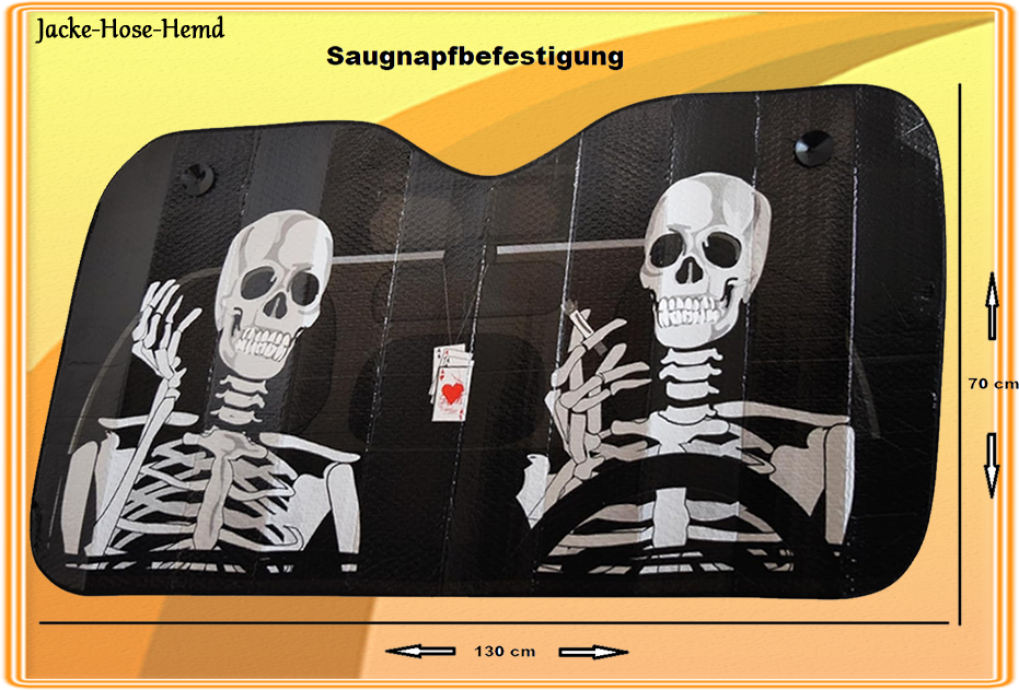 Auto Sonnenschutz Skelette