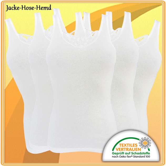 Damen-Unterhemd Weiß Damen-Unterhemd Weiß