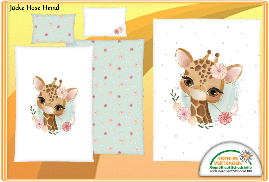 Giraffe Baby-Bettwäsche
