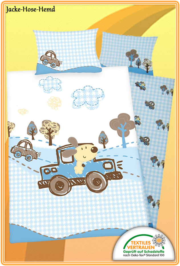 Hund im Auto Bettwäsche