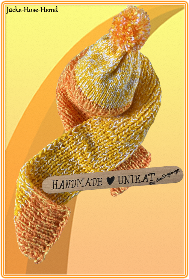 Mütze Schal Gelb 2er Set