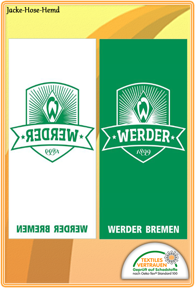 SV Werder Bremen Badetuch Wappen Handtuch grün Duschtuch 90 x 180 cm Towel Plus Lesezeichen I Love Bremen 