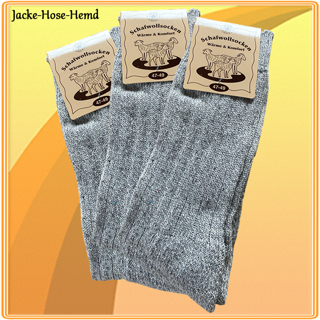 Schafwollsocken Gr: 39 bis 50